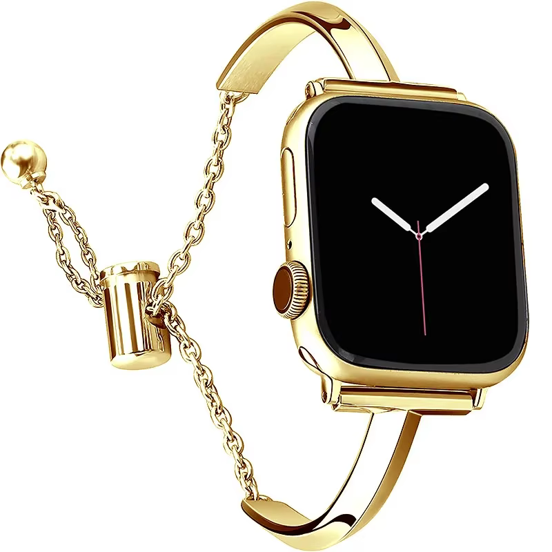 Bracelet de montre de luxe pour Apple Watch série 8 7 41 45mm 6 Se 5 4 femmes Bracelet en acier diam