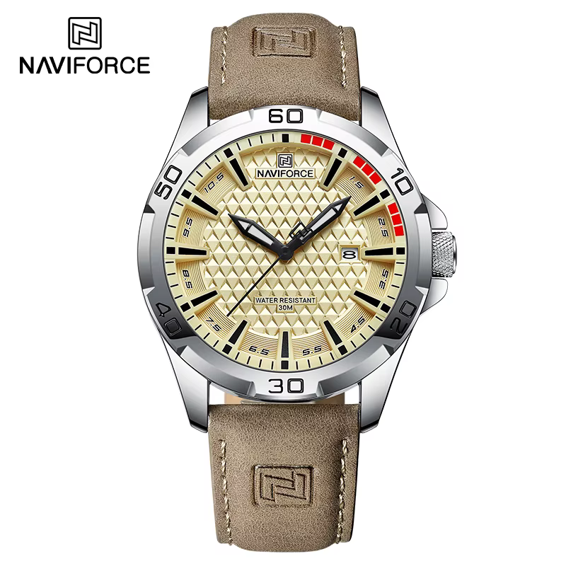 NAVIFORCE hommes Sport décontracté militaire Quartz calendrier montre-bracelet pour homme d'affaires
