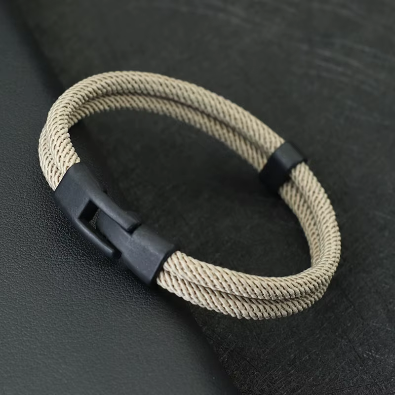 Nouvelle mode hommes Bracelet fil Double couche détachable correspondant empilable Braslet loisirs a