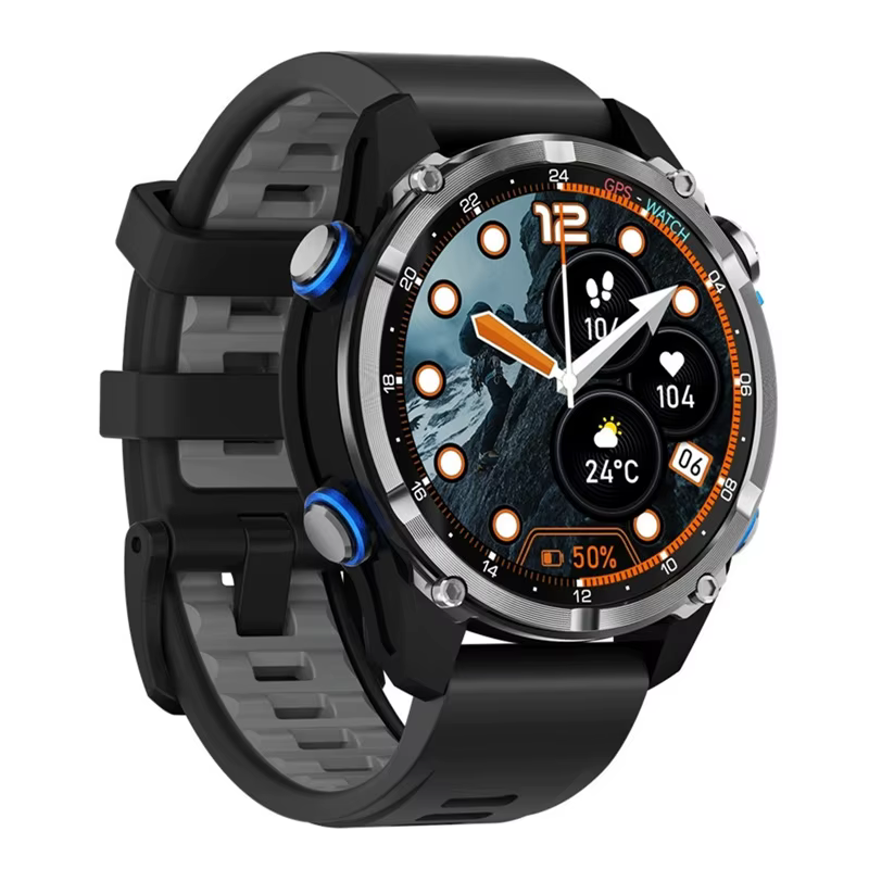 Montre connectée HD350 Pro AMOLED avec suivi de route GPS, carte hors ligne, boussole, suivi d'activ