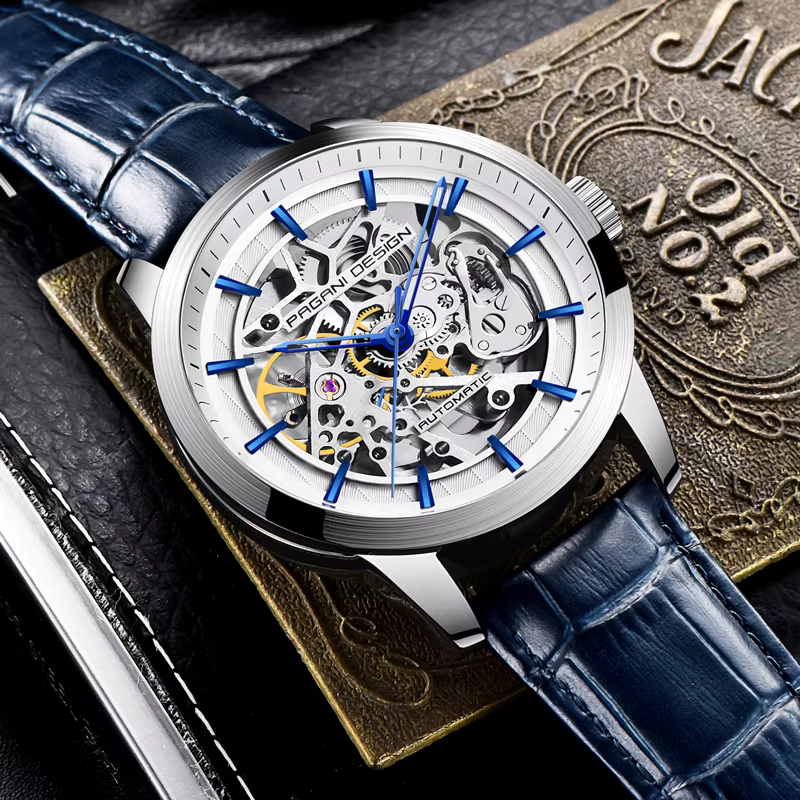 PAGANI DESIGN 2026 Nouvelle Montre Mécanique Squelette pour Homme, Montre Automatique de Luxe Haut d