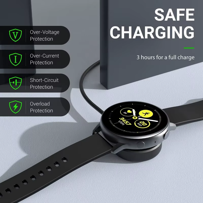 Câble de chargeur pour Samsung Galaxy Watch 6, 5, 5Pro, 4 Classic, 41mm, 46mm, Active 2, 40mm, 44mm,