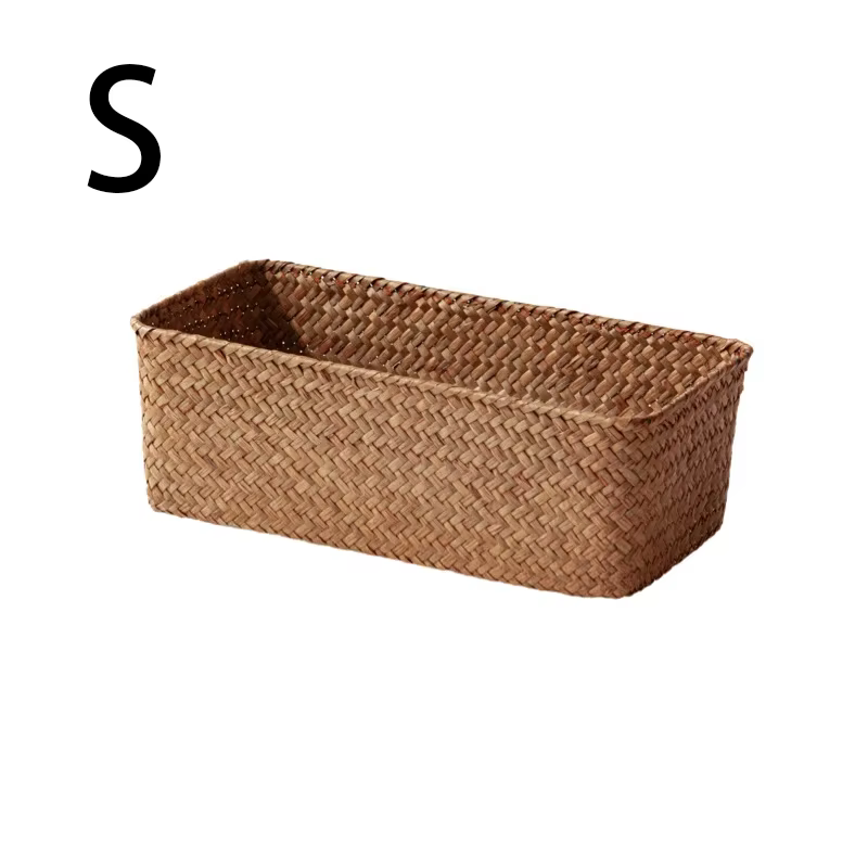 HOStorage-mir de Rangement Rectangulaire pour la Maison, Boîte tissée, Conteneur, SunOfficiKitchen