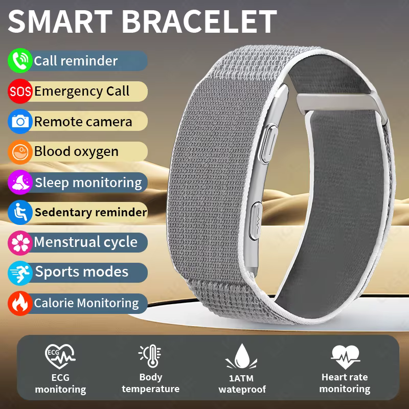 Montre connectée ECG PPG sans écran, moniteur de fréquence cardiaque, pour le sport et les activités