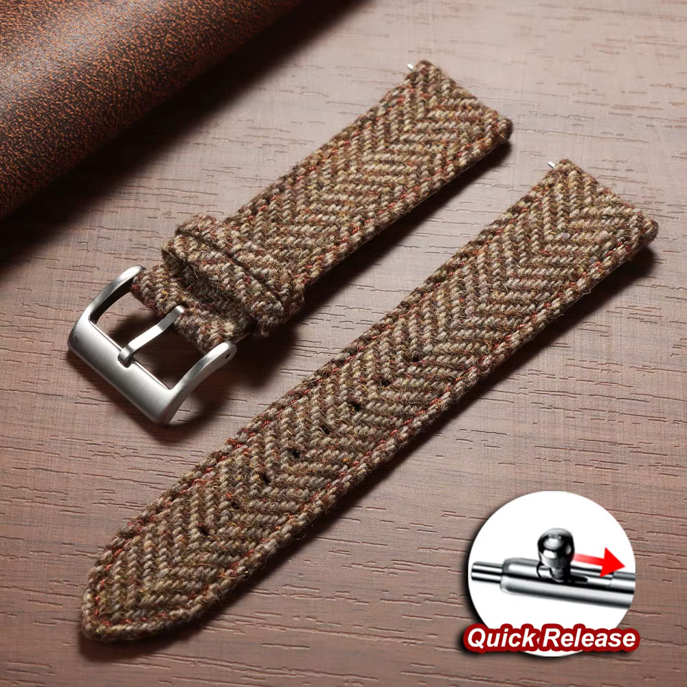 Bracelet tissé à dégagement rapide pour Omega pour Seiko, Vintage, en cuir de vache véritable, en Ny