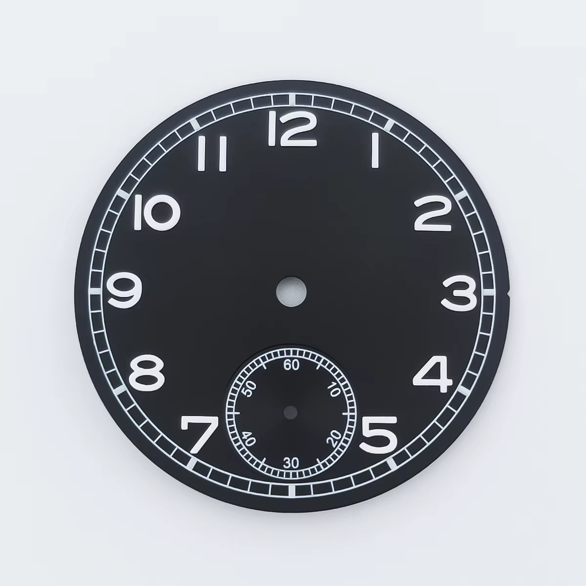 Cadran de montre Manbushijie 37 mm noir, blanc, bleu, luminescent, compatible avec les mouvements ET