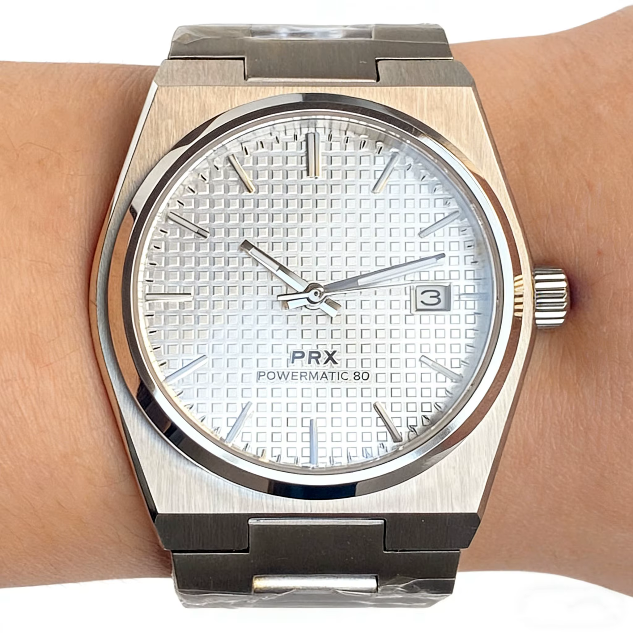 Montre mécanique automatique pour homme Tandorio 40 mm PRX avec cristal saphir, étanche à 100 m, mou