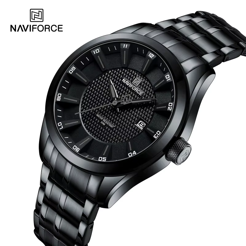 Top marque NAVIFORCE montre pour hommes étanche Quartz affaires décontracté bracelets en acier inoxy