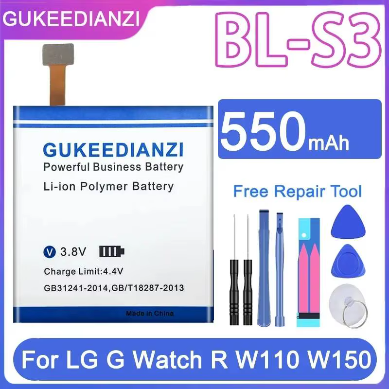 Batterie de montre longue durée pour LG G Watch R W110 W150, durable, BL-S3, 550mAh