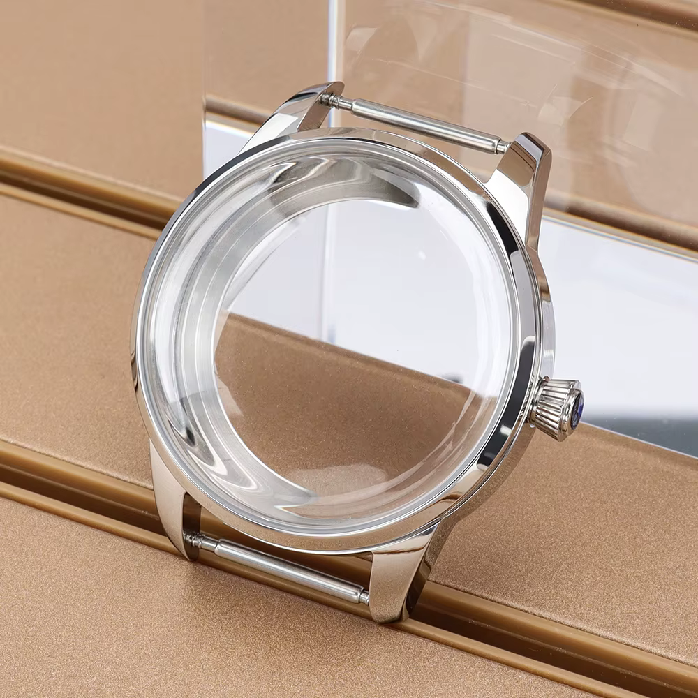 Boîtier de montre argenté 33MM/40MM avec verre bombé pour mouvements Seiko NH35 NH34 NH38, pièce d'a