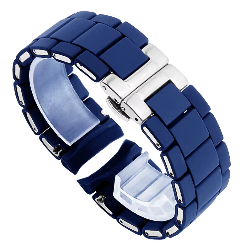 Convient aux bracelets de montre en acier recouvert de caoutchouc Armani, séries AR5905, 5906, 5919,