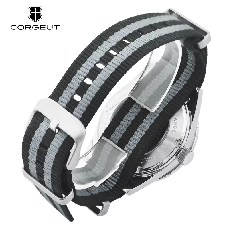 Montre japonaise lumineuse automatique pour hommes, verre saphir 41MM, étanche à 100m, bracelet en N