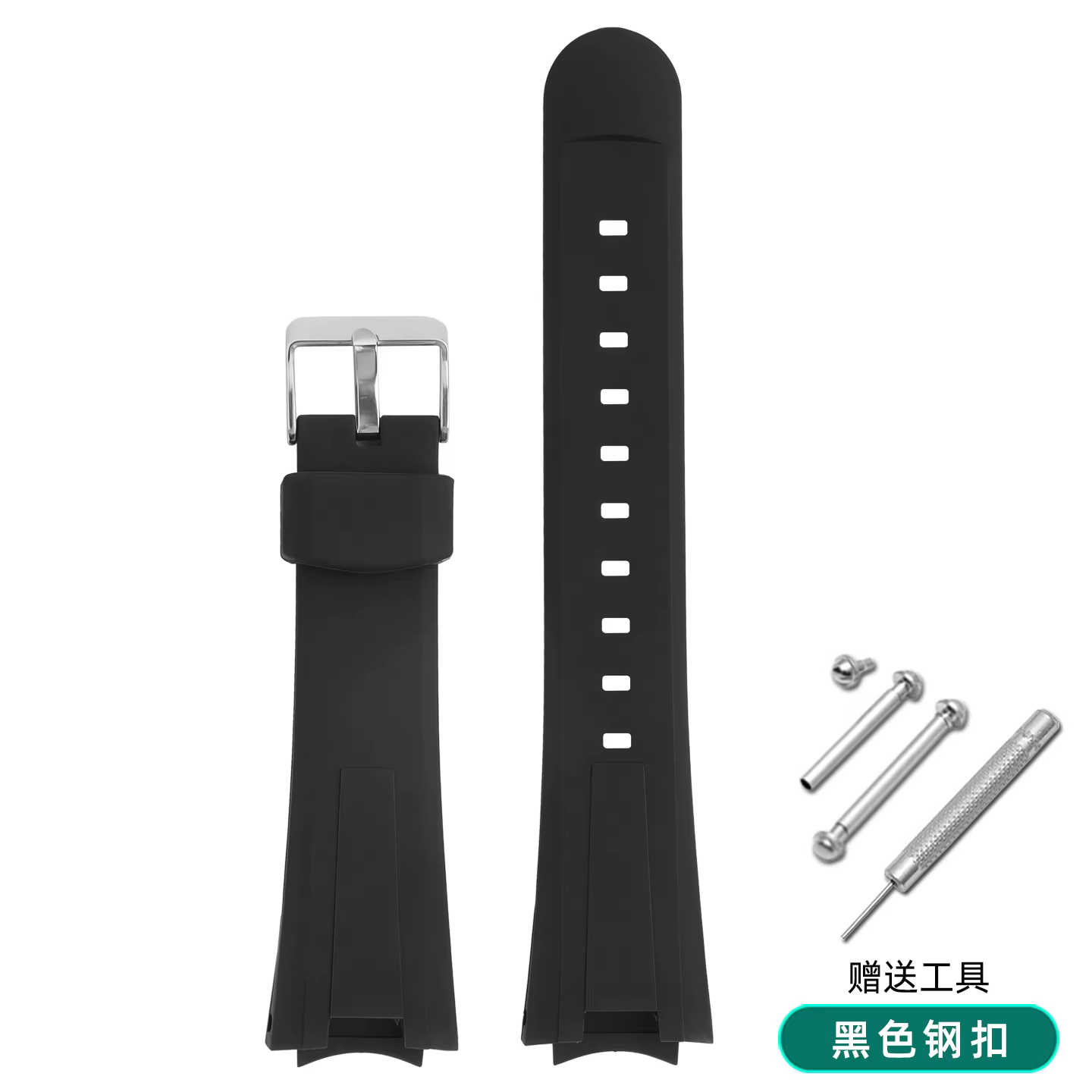 Bracelet de montre en Silicone noir pour Casio EDIFICE EF-305, étanche, respirant, souple, de rempla