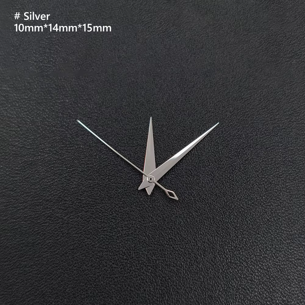 Jeu d'aiguilles de montre Mod NH35, 10x14x15mm, aiguilles de présage Standard, argent/or Rose, acces