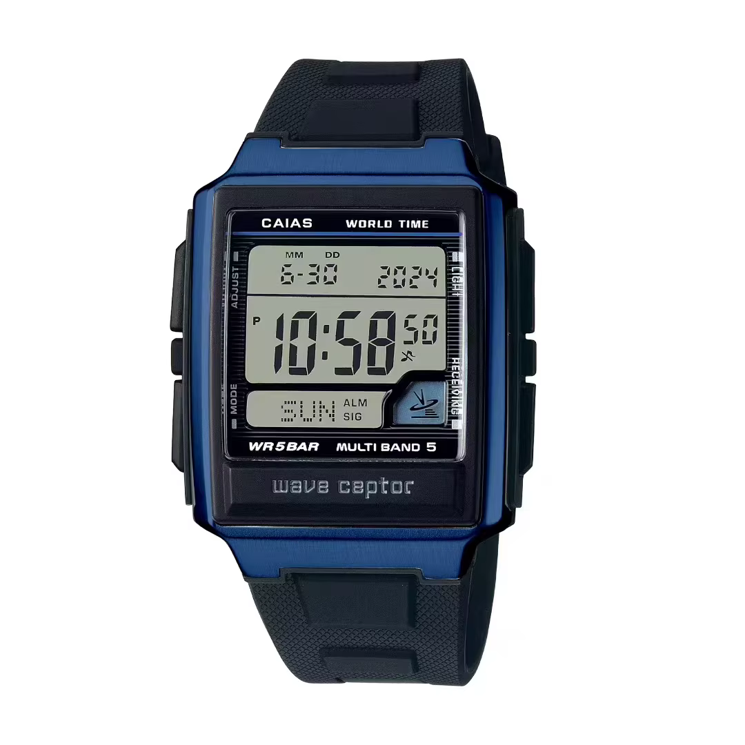 Montre G-SHOSU 2100 pour homme, montre de sport numérique : heure mondiale, double affichage LED, ch