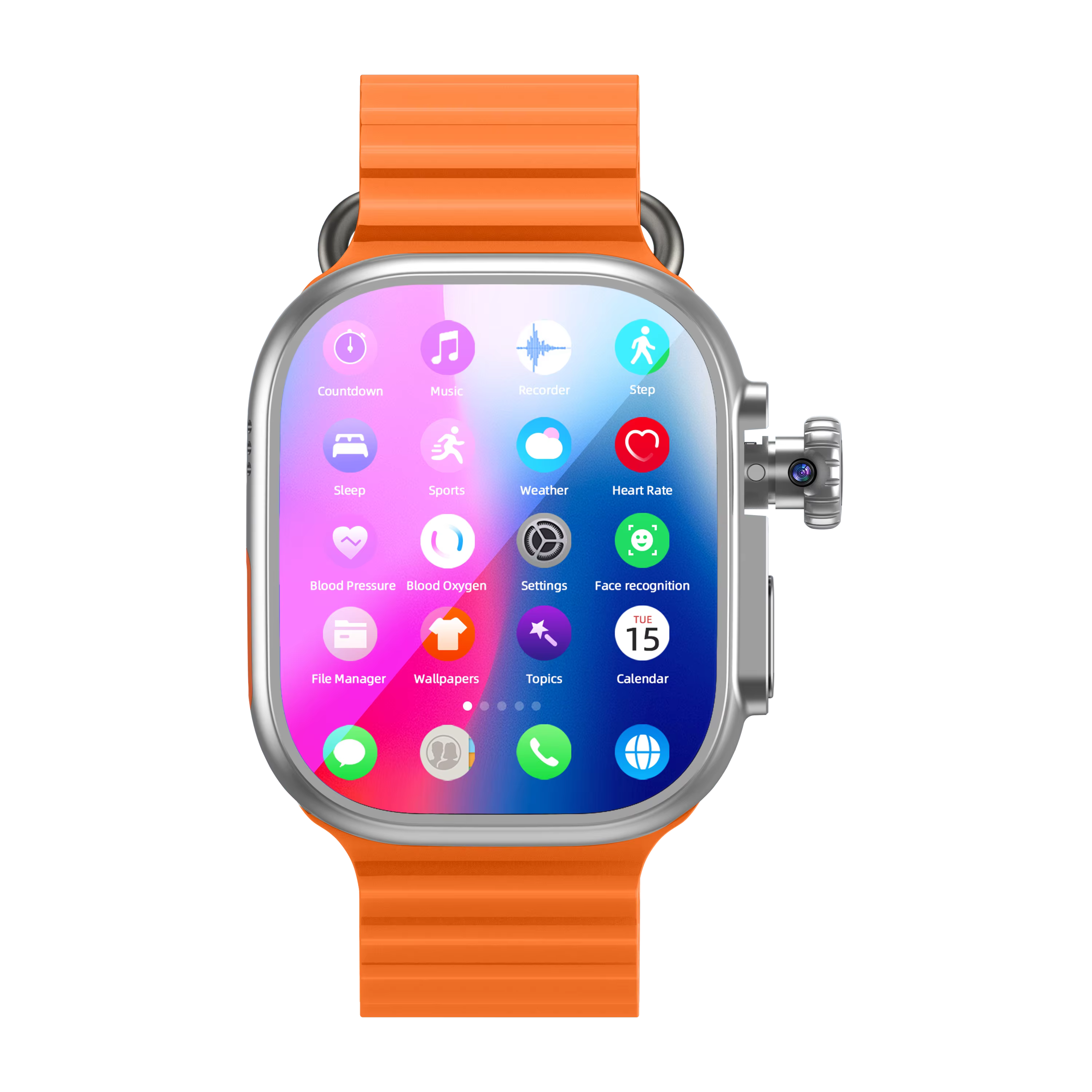 Montre connectée DW200 pour hommes, WIFI, Touch ID, NFC, infrarouge, avec caméra rotative, déverroui