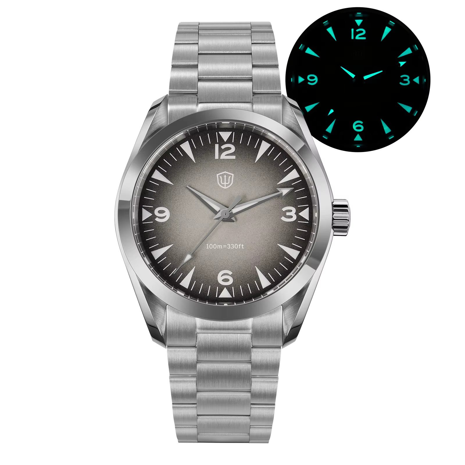 Watchdives WD0006 nouveau japon VH31 montres à Quartz gris 100M étanche saphir miroir lumineux 316L