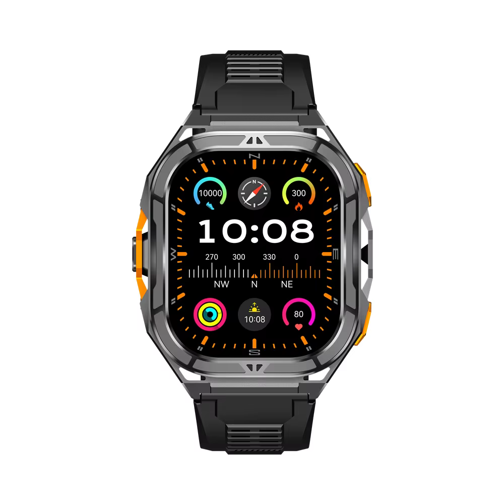 Montre connectée GPS pour hommes, robuste, pour l'extérieur, bande Duan, suivi précis des sports, su
