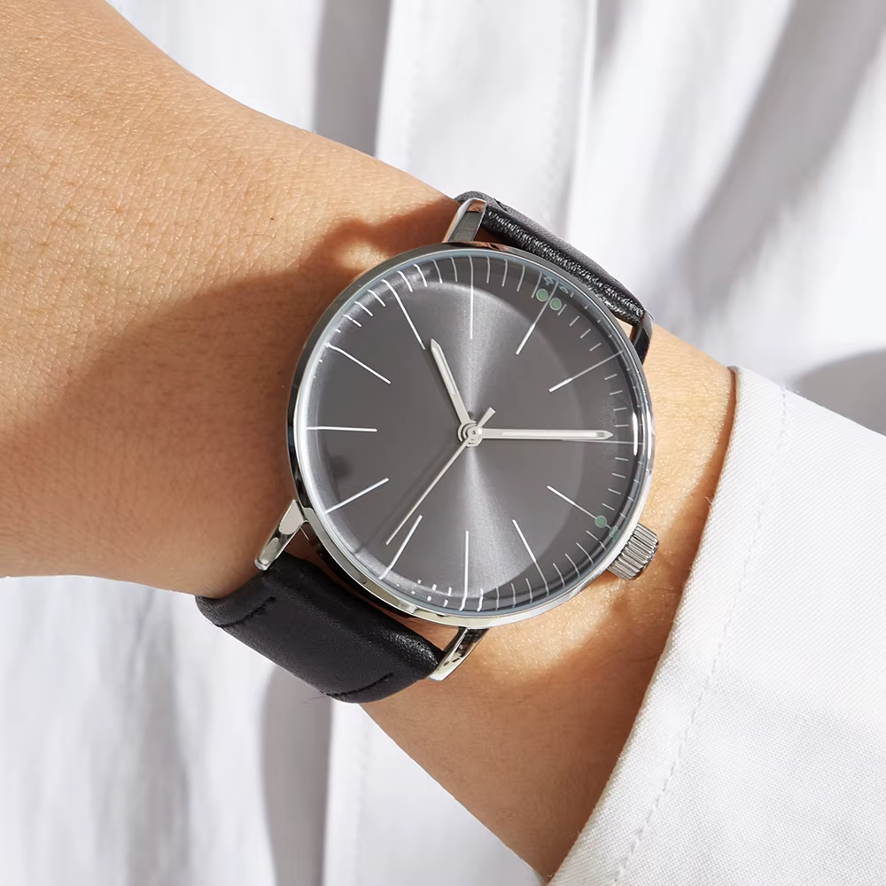 Montres mécaniques vintage pour hommes, cadran minimaliste, montre-bracelet automatique, verre en fo