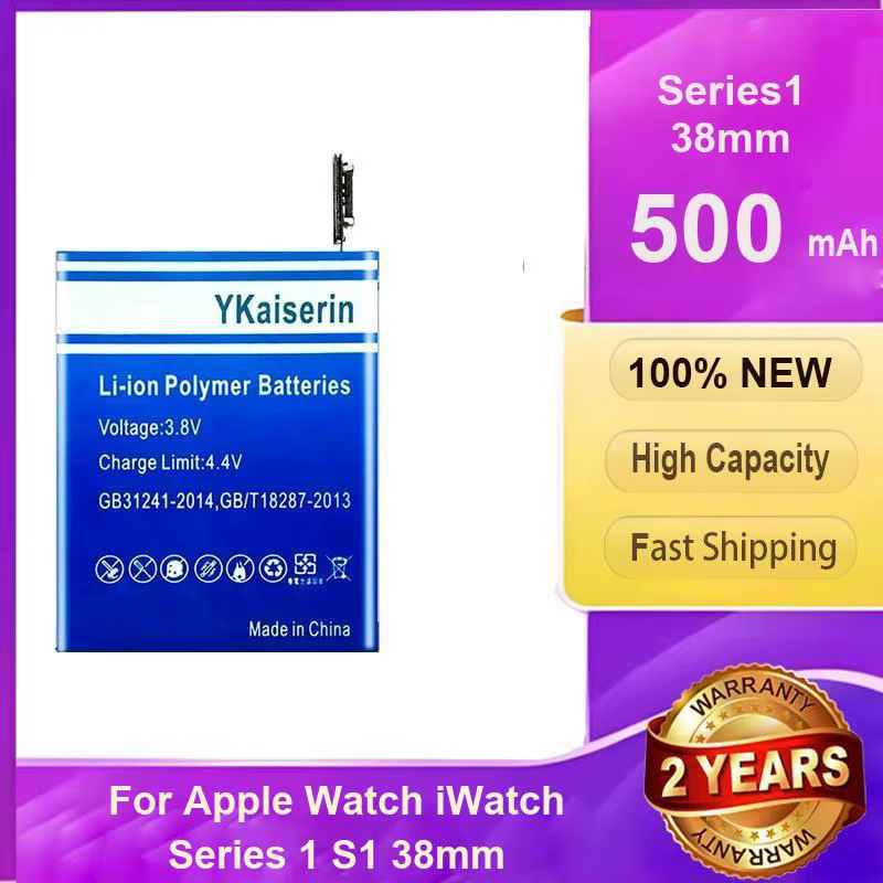 Batterie de montre 500Mah haute capacité pour Apple Iwatch série 1 S1 38Mm série 1 respectueuse de l