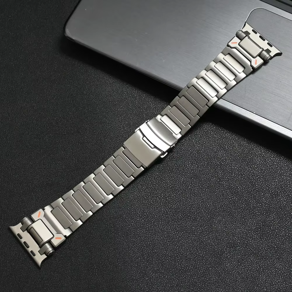 Bracelet en titane pour Apple Watch, Bracelet Ultra, Bracelet de luxe Correa, Bracelet pour iWatch S
