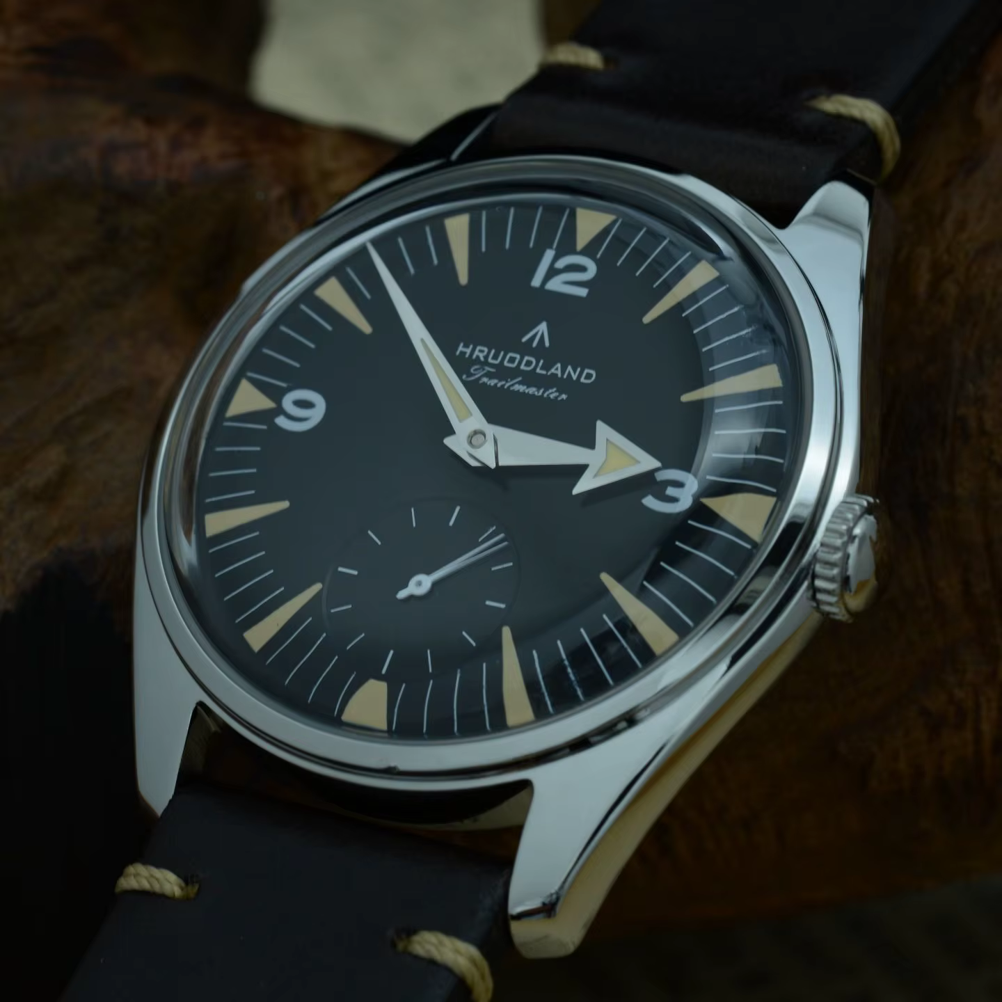 Montre à quartz pour homme Hruodland 2026, nouvelle montre rétro 36 mm, verre VD78 K1, acier inoxyda
