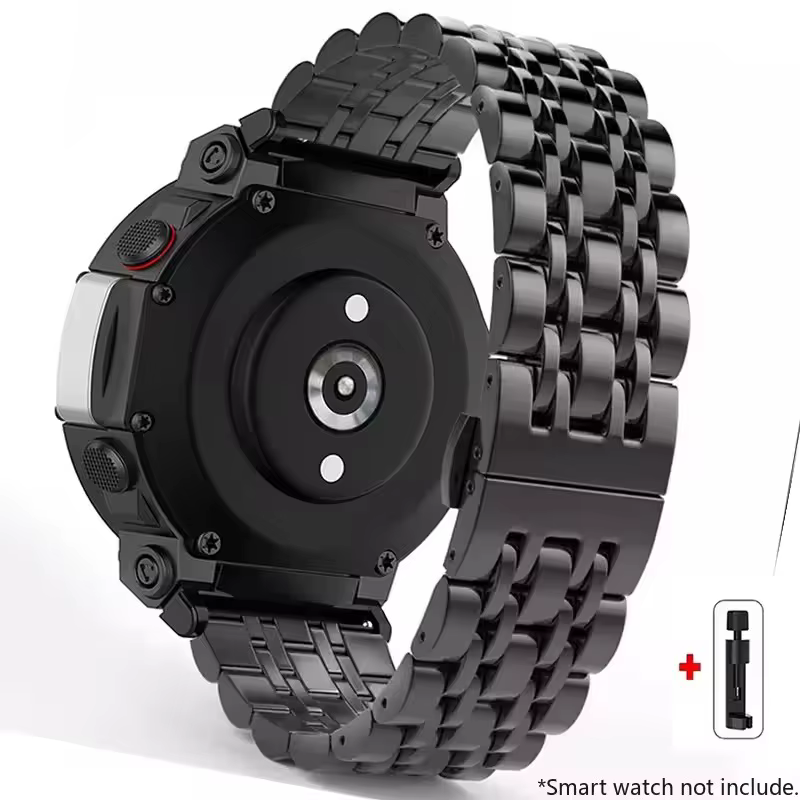 Bracelet en métal pour Amazfit T-REX 3 Pro Correa Business Bracelet en acier inoxydable pour Bracele