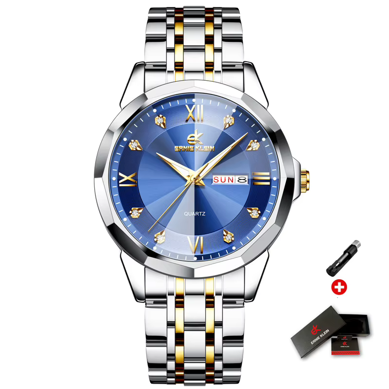 ERNIE KLEIN luxe hommes montres affaires haut marque homme montre-bracelet étanche lumineux Date sem