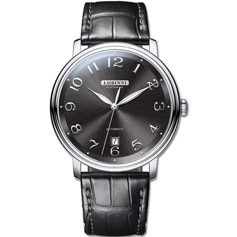 LOBINSettlement MIYOTA-Montres mécaniques automatiques pour hommes, saphir, étanche à 50 m, date aut