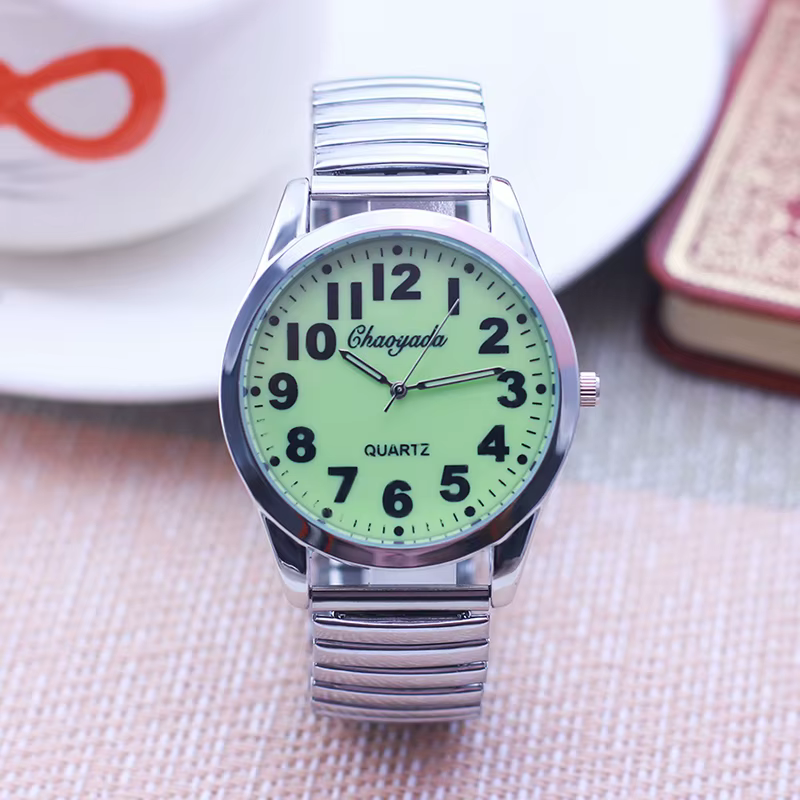 CYD femme homme Couple amoureux visage lumineux numérique qualité montres bracelet élastique en acie