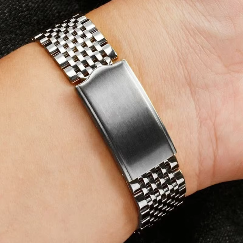 Bracelet de montre en acier inoxydable pour Omega pour Seamaster pour Speedmaster, extrémité incurvé