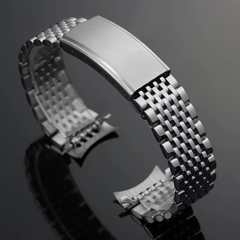 Bracelet de montre Jubilee en acier inoxydable de qualité supérieure, 18 mm, 20 mm, 22 mm, bracelet