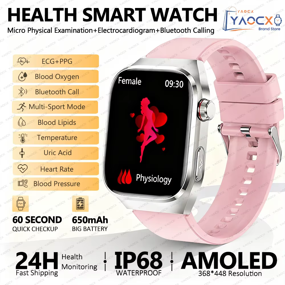 2026 nouvelle montre intelligente 2.04 pouces AMOLED écran Bluetooth appel IP68 étanche 650mA sport 