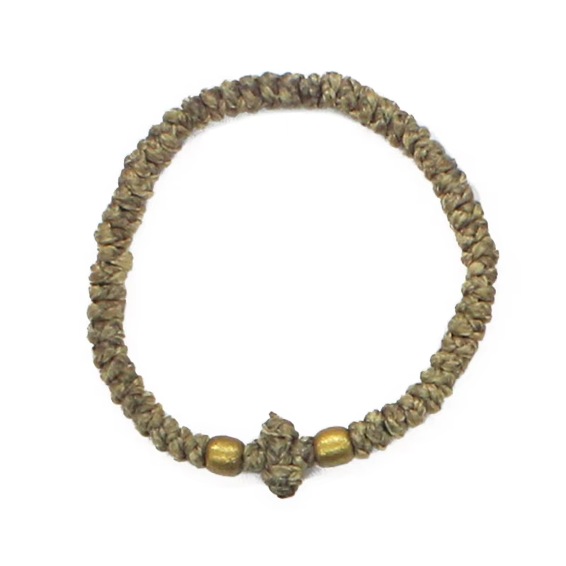 Bracelet en corde prière orthodoxe grecque, fait à main, chrétien, bijoux religieux élégants pour fe