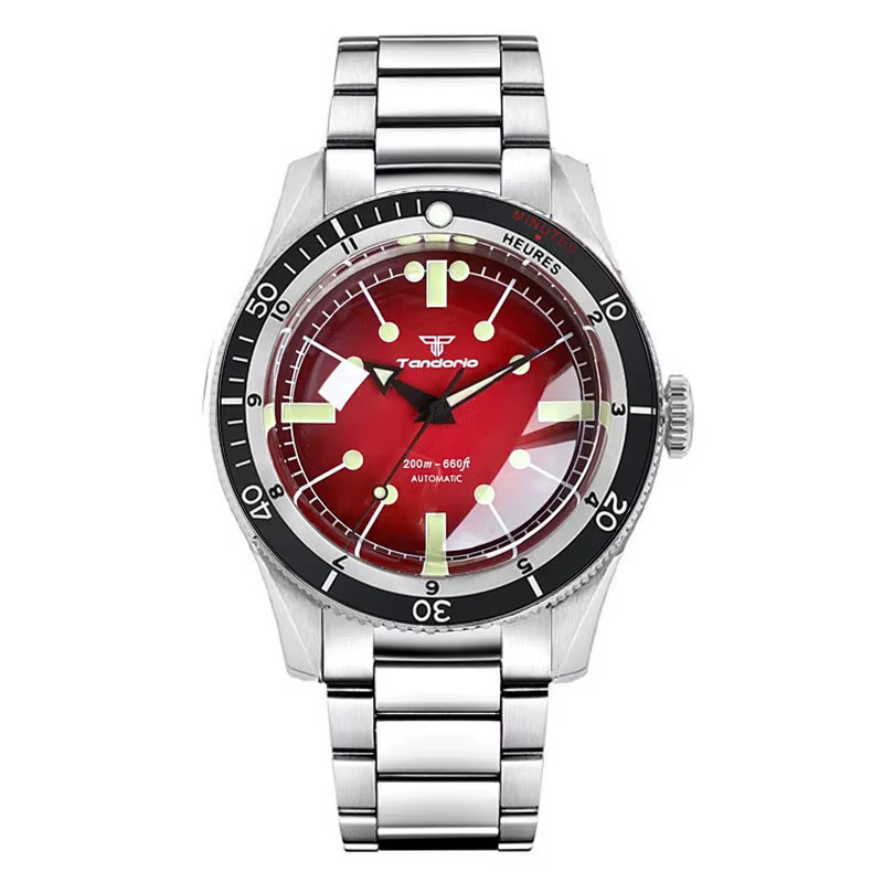 Montre-bracelet mécanique résistante à l'eau 200 m Miyota 8215 Verre saphir bombé Lunette à 120 clic