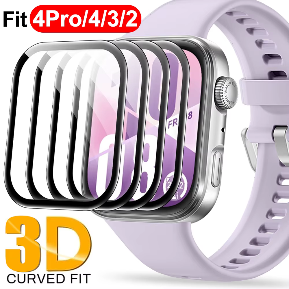 Films de montre flexibles pour Huawei Watch Fit 4 Pro, protecteurs d'écran incurvés 3D anti-rayures