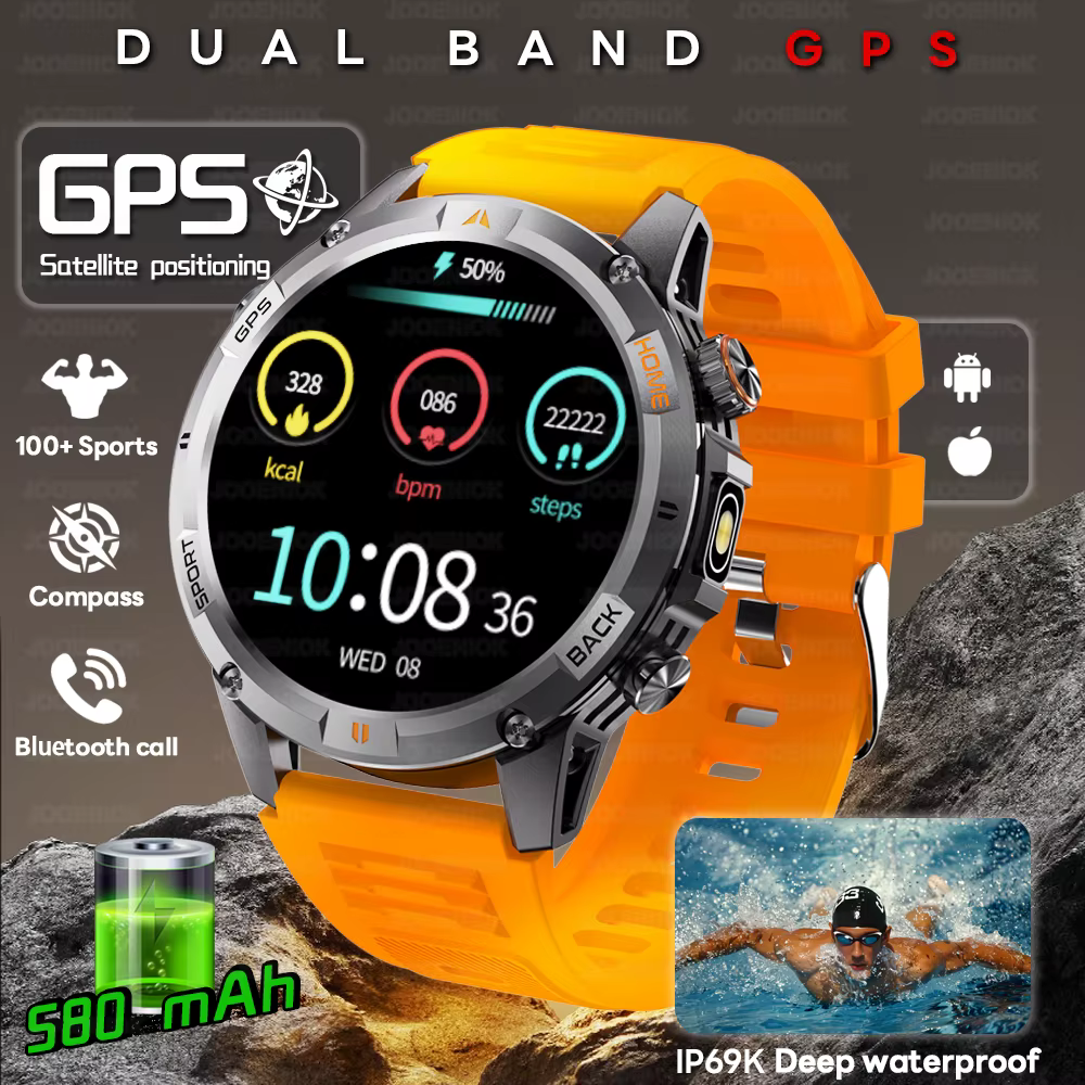 T-rex 3 Ultra professionnel GPS sport montre intelligente homme intégré double bande GNSS boussole m