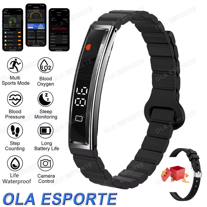 Nouvelle Montre Connectée 2026 Podomètre Bracelet Intelligent Santé Femme Contrôle Gestuel Étanche M
