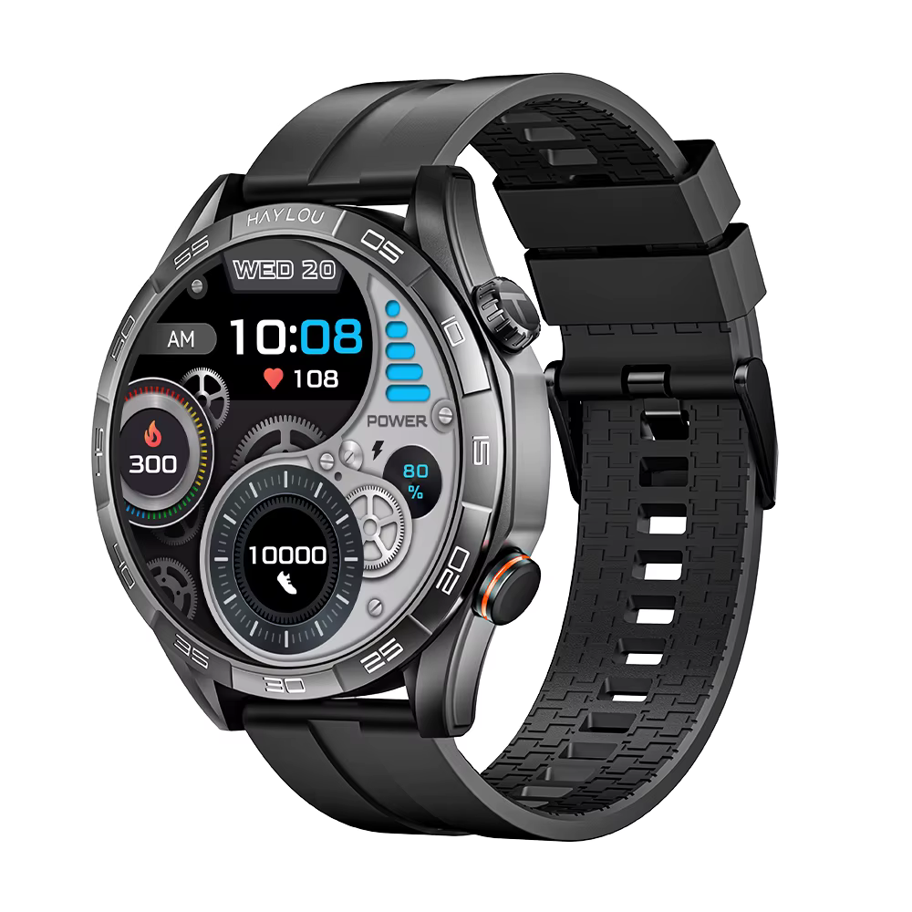 Montre connectée HAYLOU Solar 5 avec appels vocaux, écran AMOLED 1,58'', 60 Hz, surveillance de la s