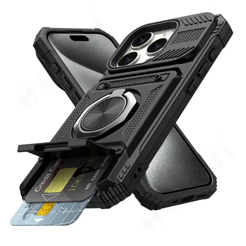Coque pour iPhone 16 15 14 13 12 11 Pro Max XS XR 8 7 Plus, anneau rotatif magnétique, béquille, Pro