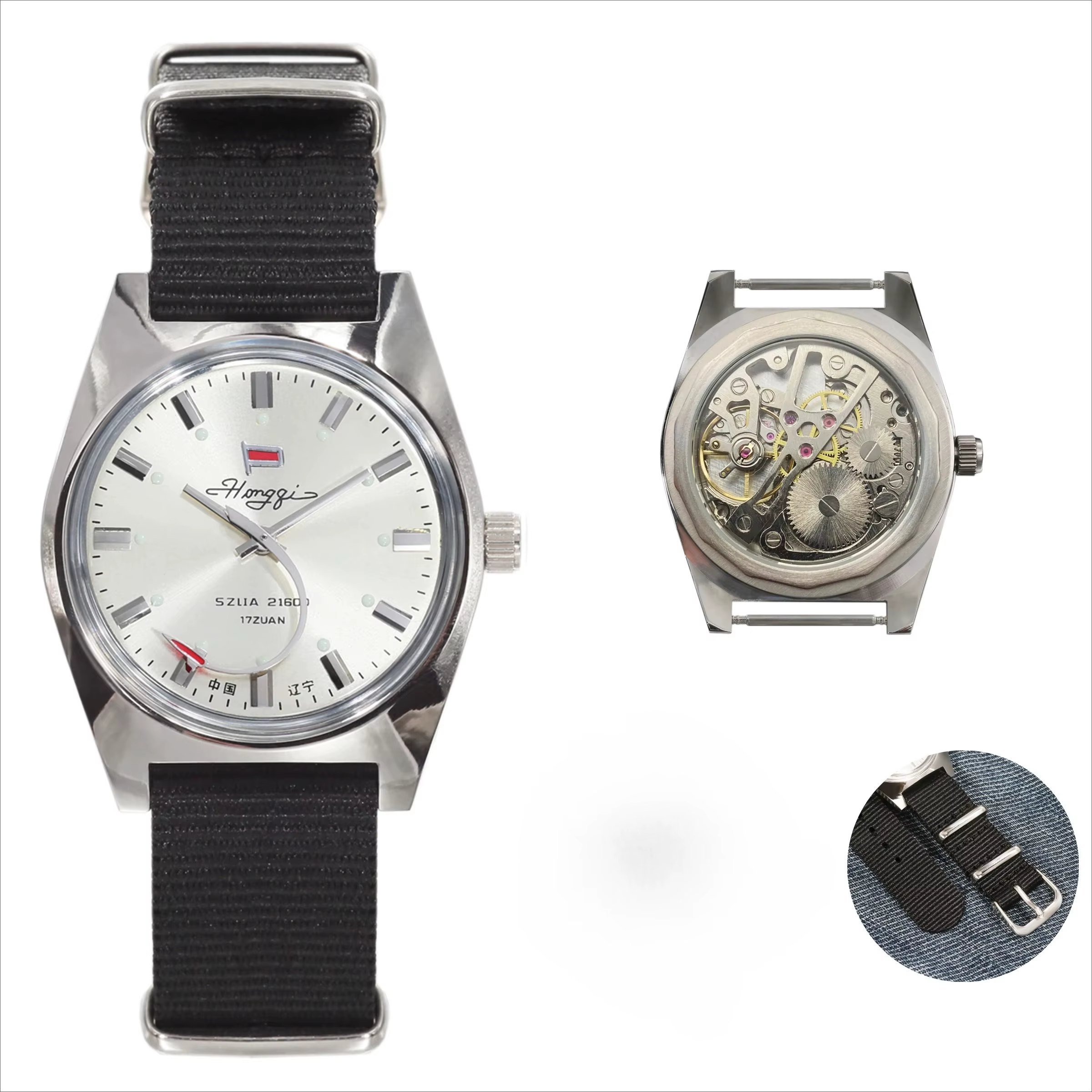Montre pour homme 36 mm, montre chinoise rétro Shanghai 8120, mouvement manuel, idéale pour un cadea