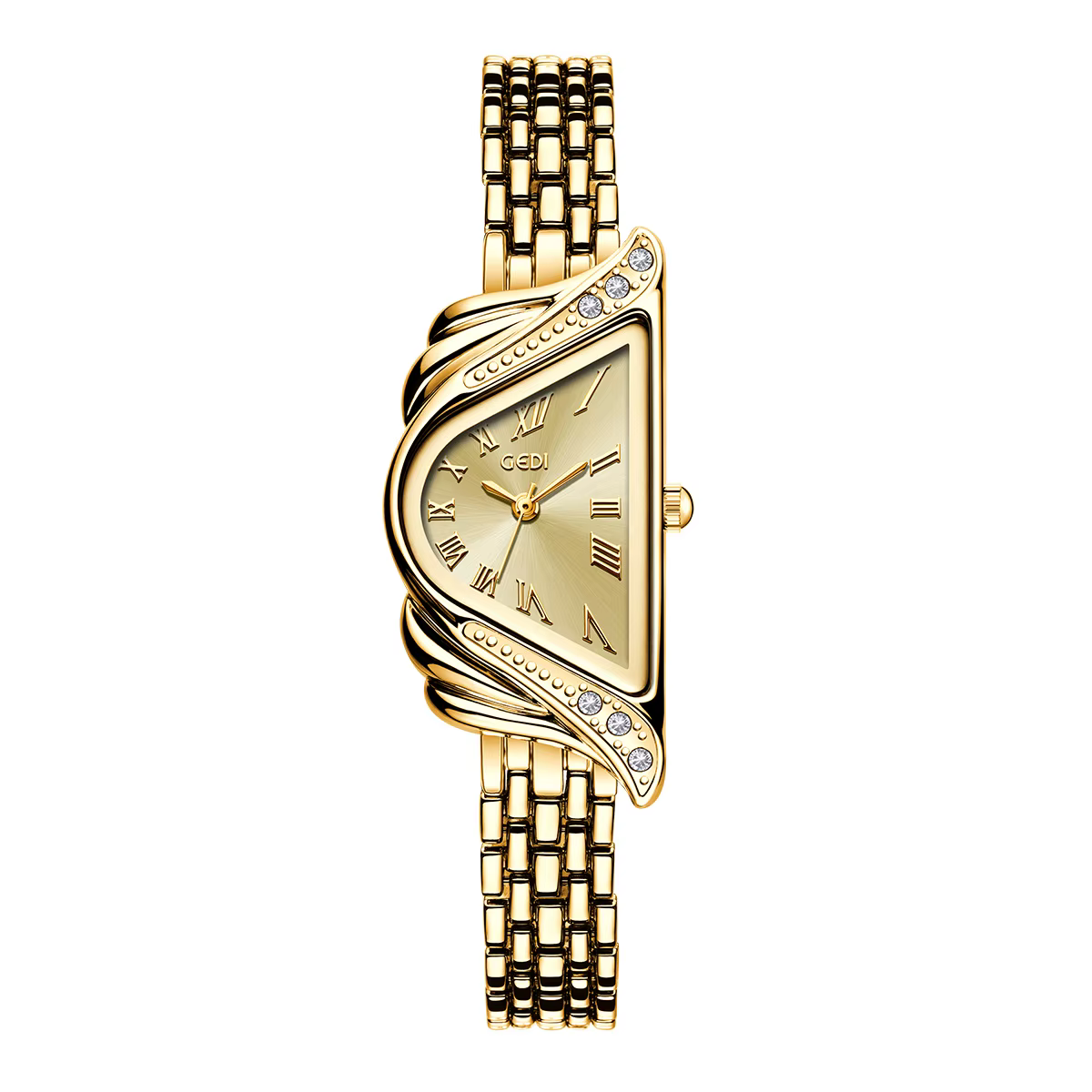 Montre GEDI 2026 pour femme, cadran irrégulier, mode exquise, rétro, acier, étanche, montre à quartz