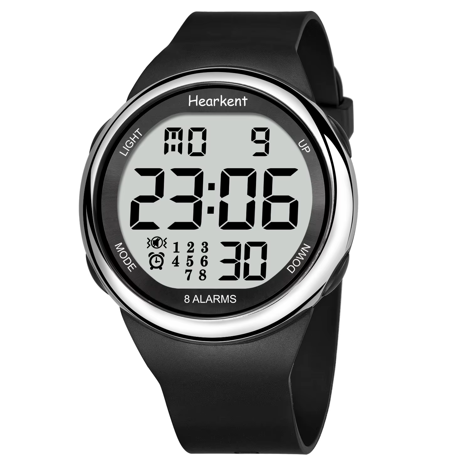 Hearkent montre d'alarme de Vibration hommes femmes étanche Chrono horloge montre numérique Vibratio