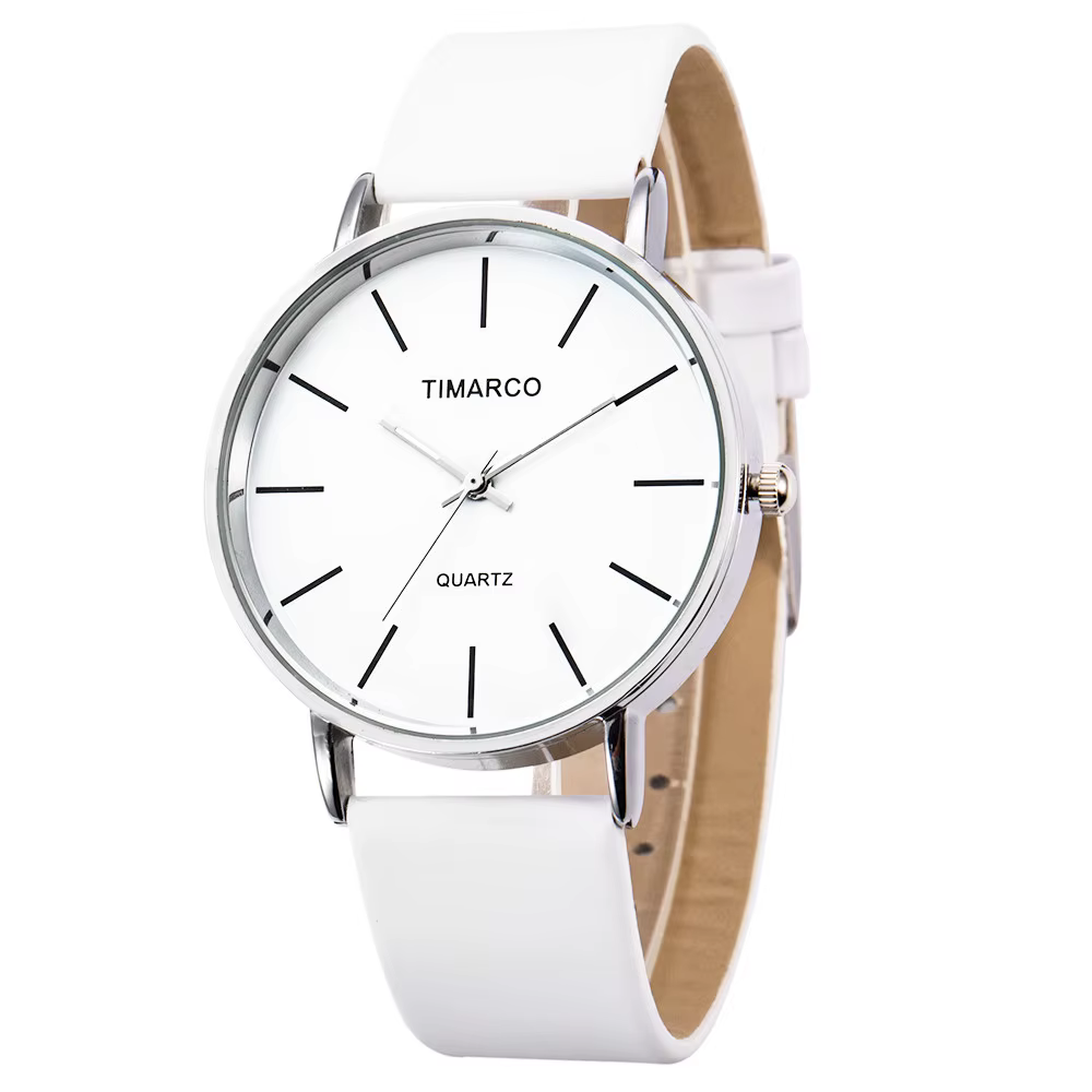 Montre à quartz analogique minimaliste pour hommes et femmes, style simple, cadran rond en métal, ho
