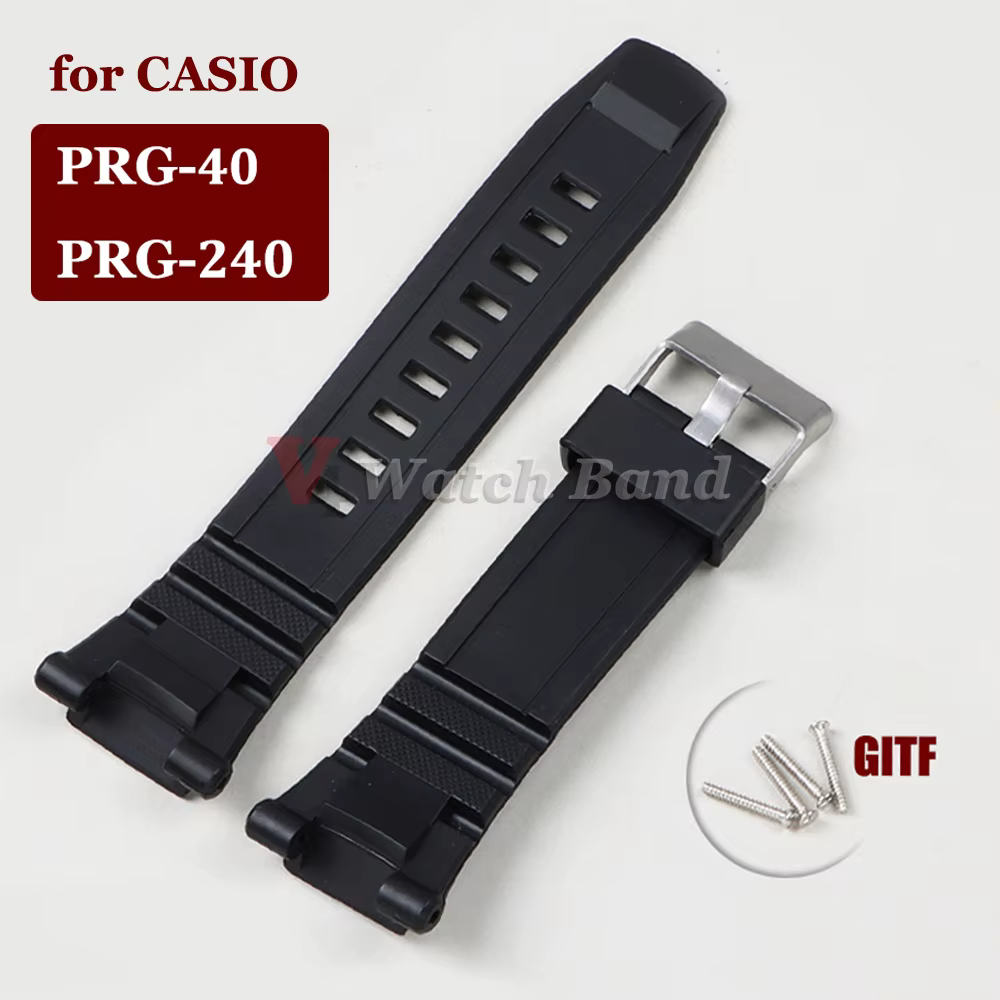 Bracelet de montre en caoutchouc pour mol Pro-trek PRG-40 série PRG-240 Bracelet noir Magasin G40 Ma