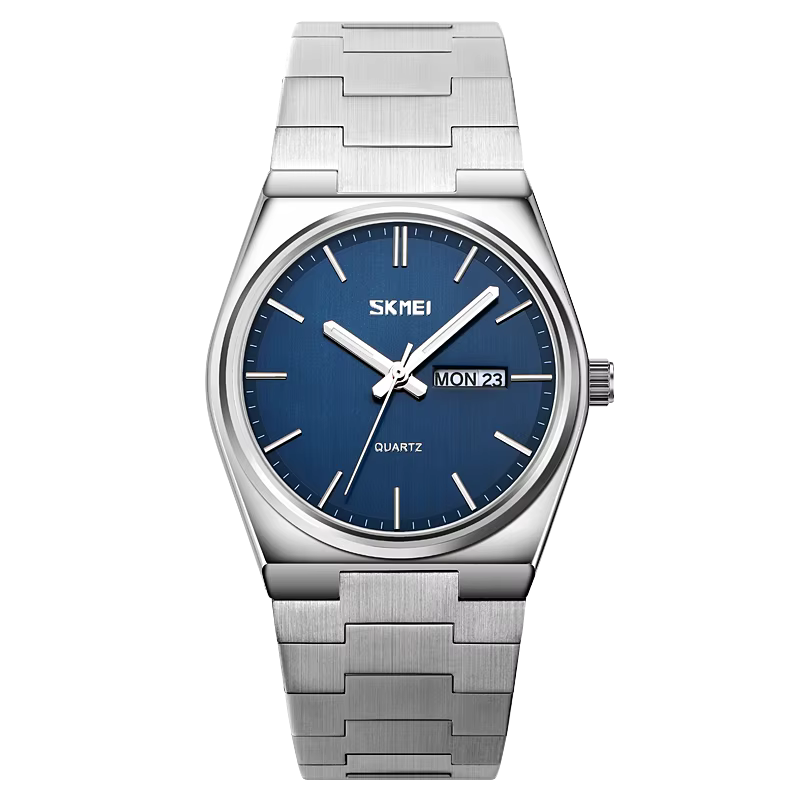 SKMEI 9288 montre à Quartz pour hommes antichoc en acier inoxydable semaine Date Sport étanche montr