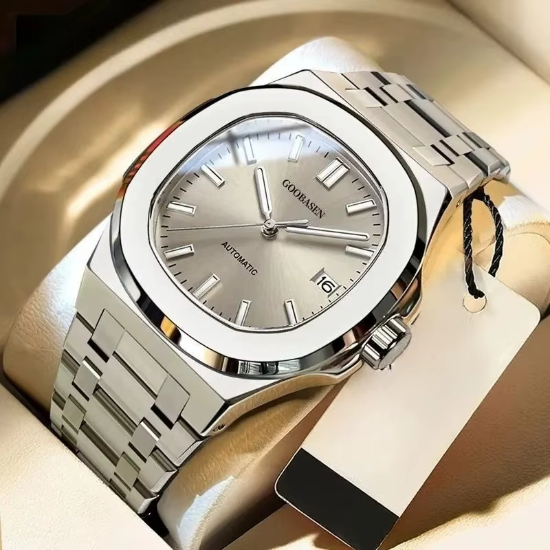 Nouveau 2025 montre automatique pour hommes lumineux homme montres bracelet en acier étanche montres