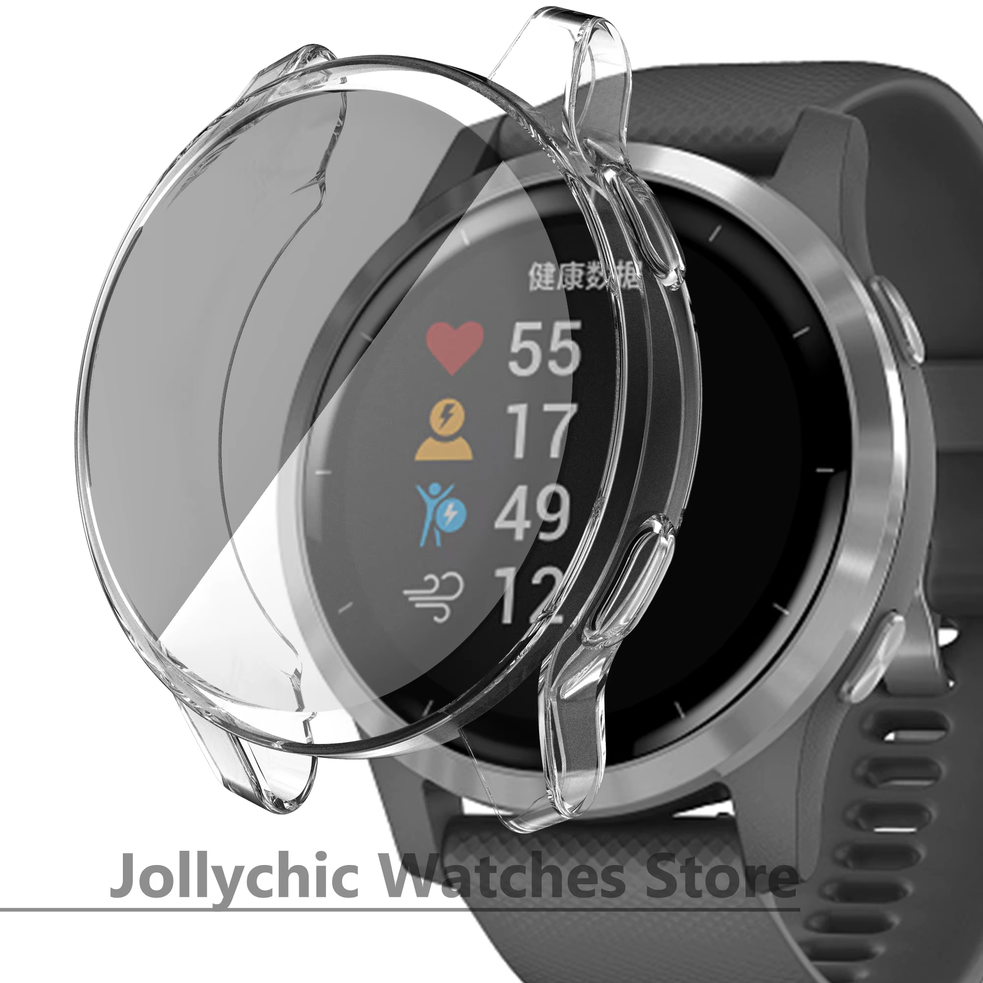 Étui de protection pour Garmin Venu 2 2s VivoacyMarkets 4 4s, bracelet de montre, diamants scintilla