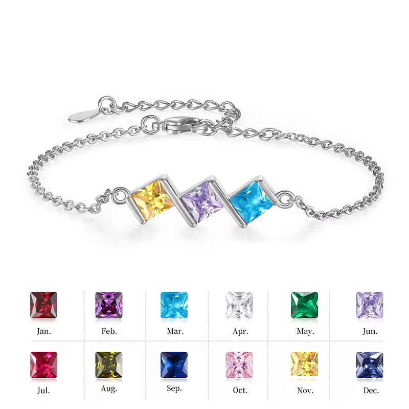 Bracelet personnalisé en pierre de naissance pour femmes, Unique, personnalisé, bijoux personnalisab