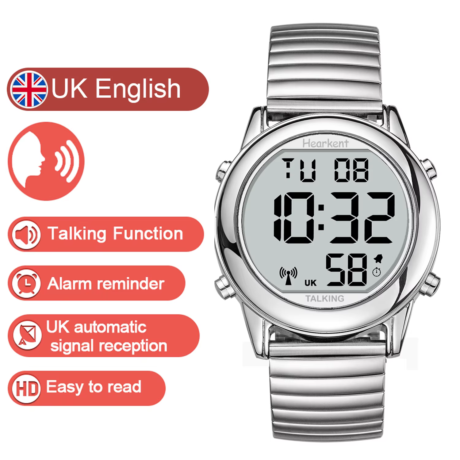 HEARKENT-Montre pour Homme, Accessoire Atomique, avec Radio Allemande/Anglaise, Horloge Solitaire, a